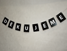 Girlanda DĚKUJEME, černá