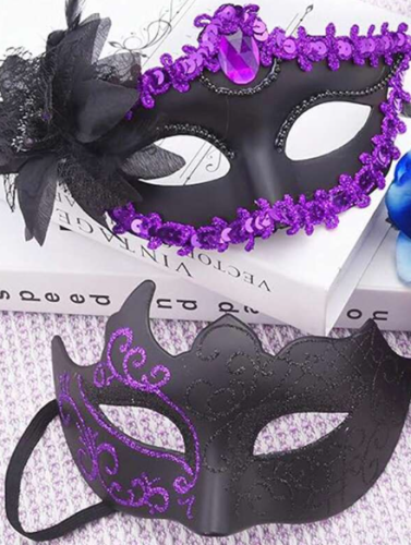 Černá sada škrabošek pro pár PURPLE