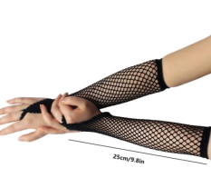 Sexy rukavice černá síťovina