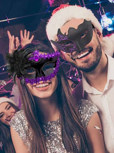 Černá sada škrabošek pro pár PURPLE